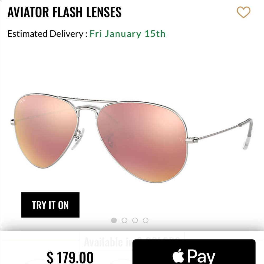 Aviator Flash Lenses- Rosé with silver